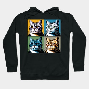 American Shorthair Pop Art - Cat Lovers Hoodie